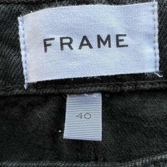 Frame Men’s L'Homme Cut Off Raw Hem Denim Shorts in Blackbell Size 40 New